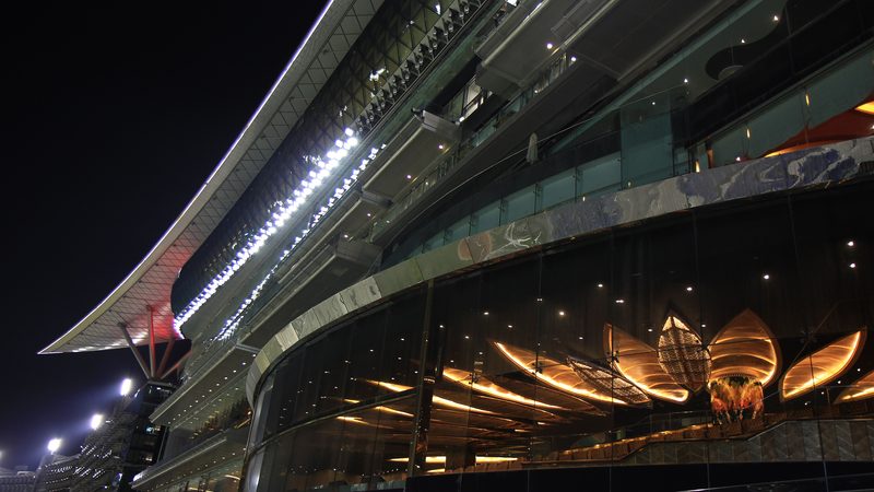 The Meydan Grandstand in Nad Al Sheba, Dubai, where our office is